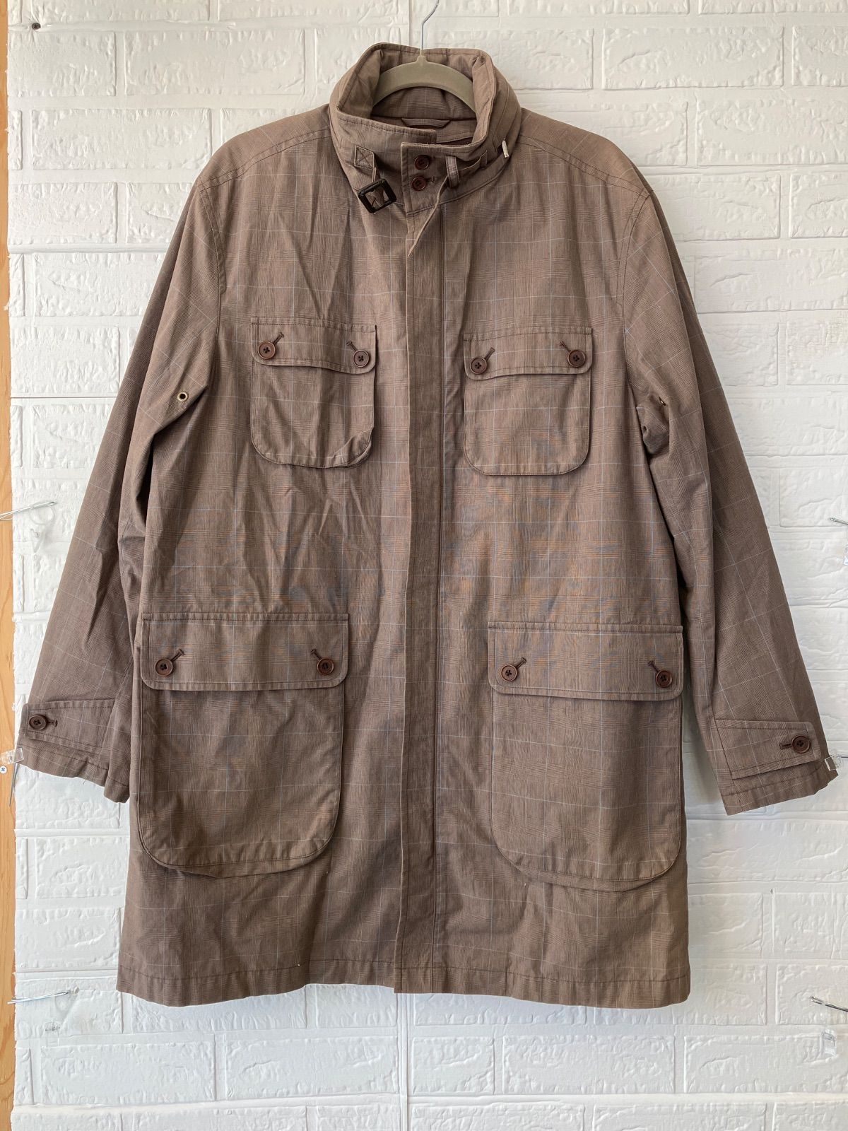BURBERRY　バーバリーブラックレーベル　ステンカラーコート　表記サイズL　裏地ライナー付き　5522