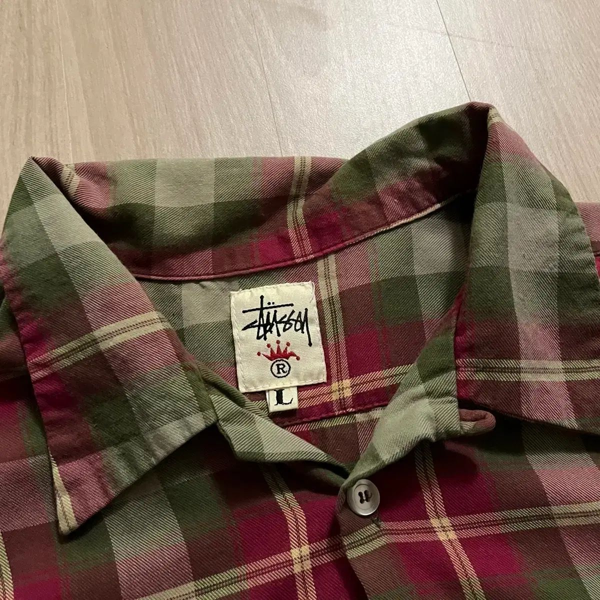 L 90s ヴィンテージ オールド STUSSY ステューシー チェック シャツ