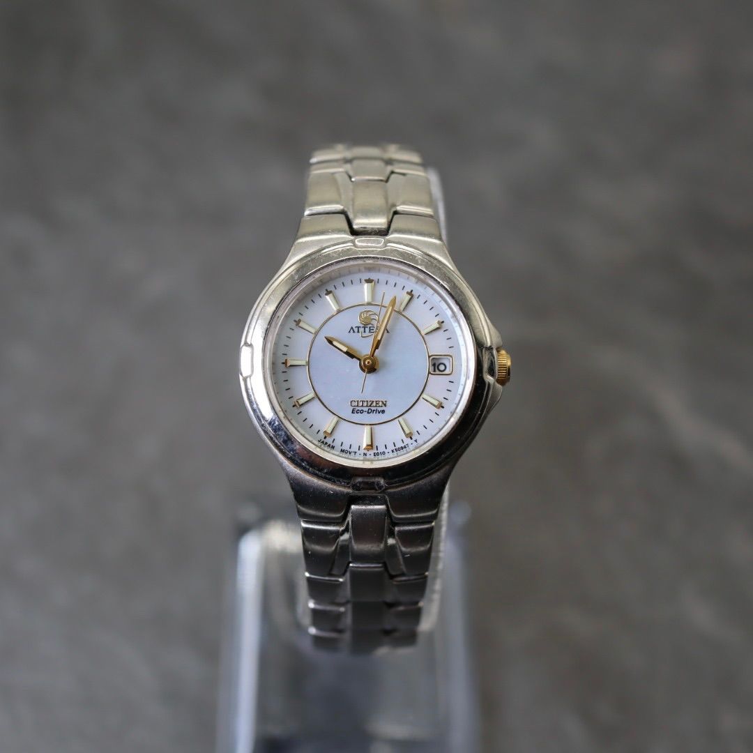  CITIZEN シチズン 腕時計 アテッサ ATTESA ソーラー エコ ドライブ レディース シルバー 銀 スーパーチタニウム 腕時計(クォーツ) 腕時計(アナログ)
