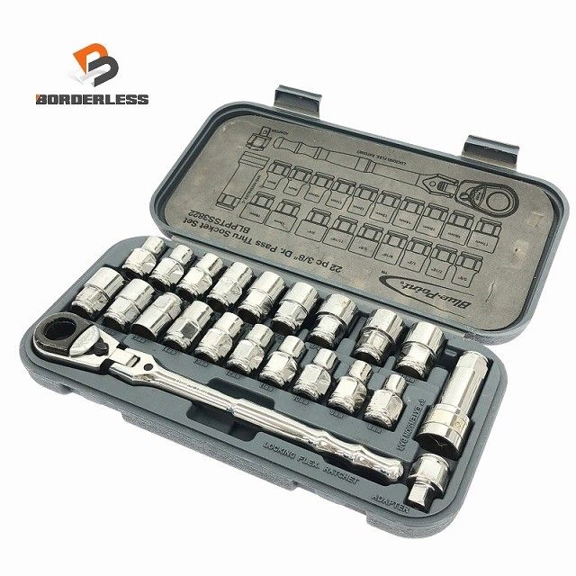 比較的 Blue Point ブルーポイント スルーソケットセット パススルーラチェット 自動車 整備 ハンドツール120032