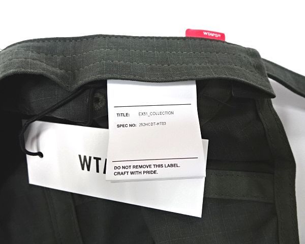 WTAPS T-5 03 / CAP / COTTON. RIPSTOP 252HCDT-HT03 OLIVE DRAB