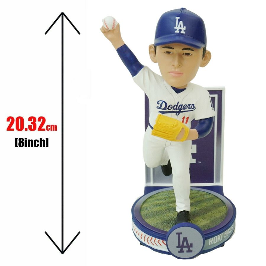 佐々木朗希 ボブルヘッド シリアルナンバー入り8インチ バナーシリーズ ピッチング フィギュアMLB BANNER SERIES 8 inch ROKI DODGERS ロサンゼルス ドジャース メジャー リーグ インテリア 20