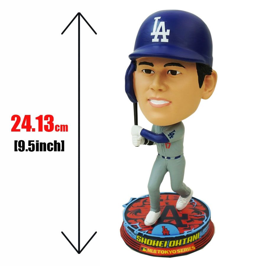 大谷翔平 ボブルヘッド 9.5インチ 東京シリーズFOCO MLB BIG HEADS 9.5 INCHLA DODGERS ロサンゼルス ドジャースメジャー リーグ ベースボールマスコット フィギュア フィギア グッズ シリアルナンバー 24.13 cm