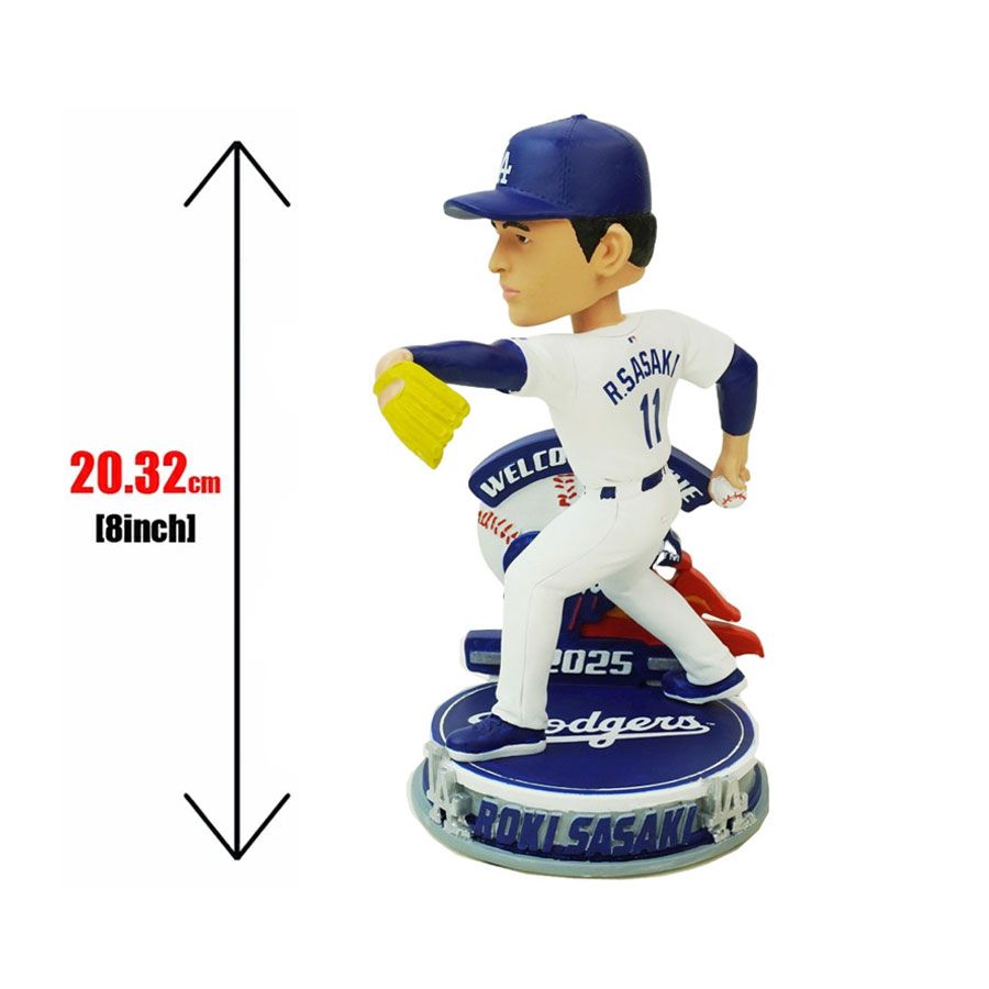 佐々木朗希 ボブルヘッド シリアルナンバー入り8インチ ウェルカム フィギュアFOCO BOBBLE 8 inch WELCOME ROKI DODGERS ロサンゼルス ドジャース メジャー リーグインテリア 20