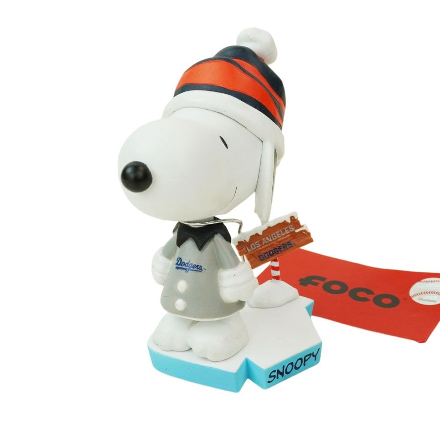 ドジャース ピーナッツ スヌーピー ボブルヘッド 4.5インチFOCO BOBBLE SNOOPY HOLIDAY 4.5 LA DODGERS ロサンゼルス ドジャースメジャー リーグ ベースボールマスコット フィギュア フィギア グッズ シリアルナン