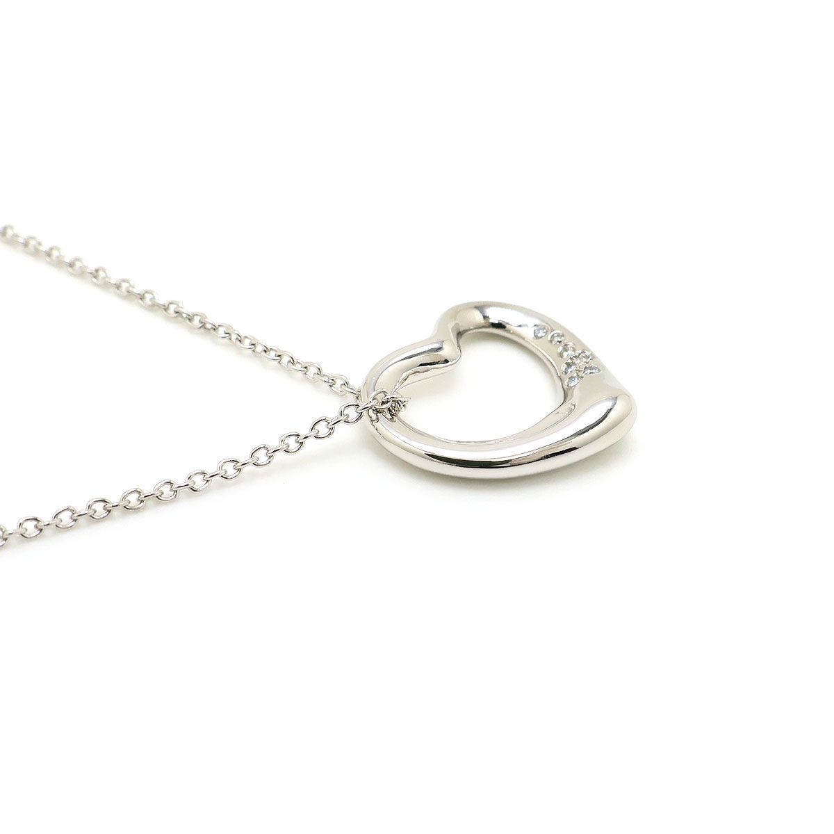 美品 】新品仕上げ済 TIFFANY＆Co. ティファニー Pt950 オープンハート