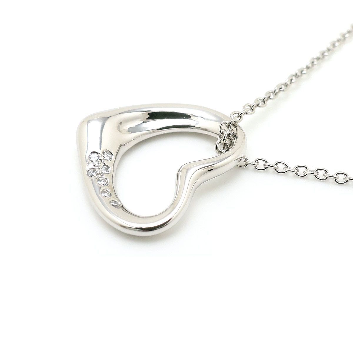 美品 】新品仕上げ済 TIFFANY＆Co. ティファニー Pt950 オープンハート