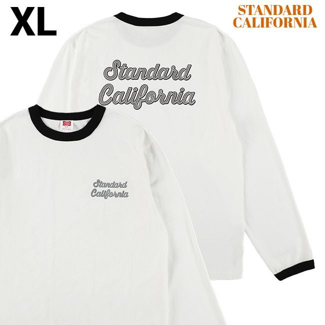 XL【STANDARD CALIFORNIA SD US COTTON SCRIPT LOGO RINGER LS Tee