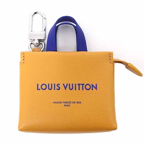 ルイ ヴィトン LOUIS VUITTON バッグチャーム･LV ミニ ショッパー ミニポーチ 小物入れ レザー M 02699 オレンジ ブルー