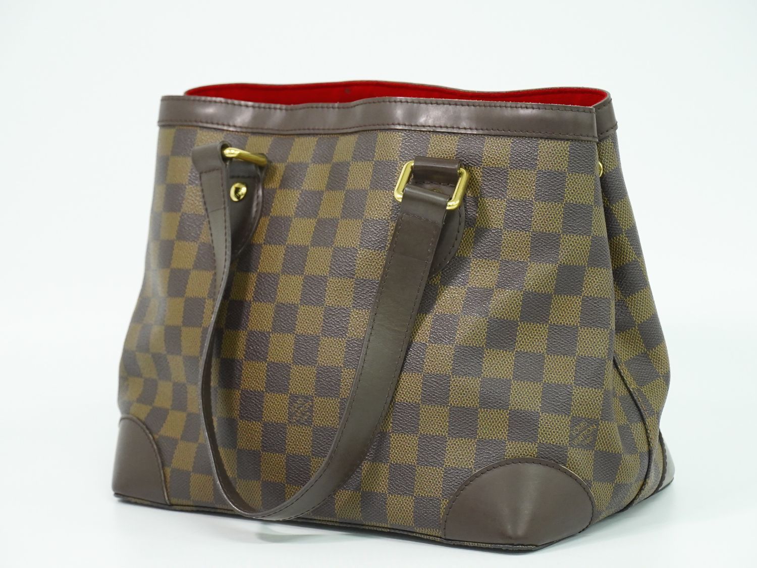 【美品❗✨】ルイヴィトン　ダミエ　エベヌ　ハムステッドPM ハンドバッグ 本物 ルイヴィトン LOUIS VUITTON LV ハムステッド PM ダミエ エベヌ