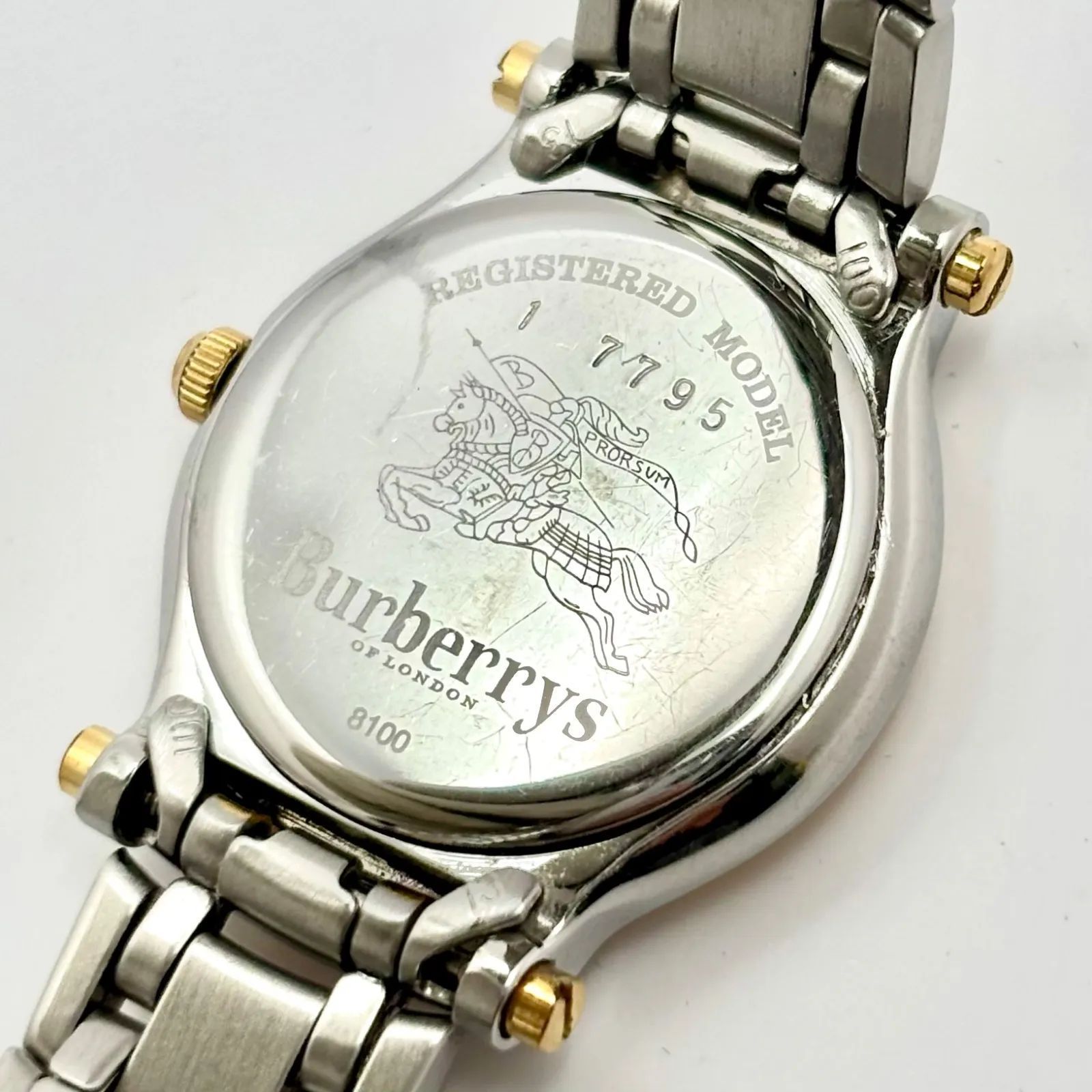 新品電池】Burberrys バーバリー 8100 レディース 腕時計 デイト 7795