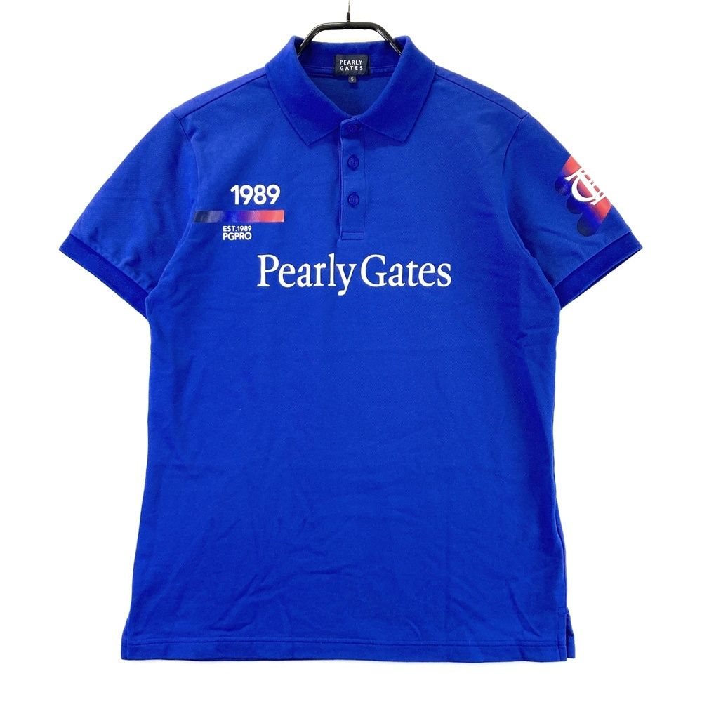 パーリーゲイツ PEARLY GATES ポロシャツ サイズ4 青 定価24千円 パーリーゲイツ PEARLY GATES ポロシャツ サイズ4 青 定価24千円