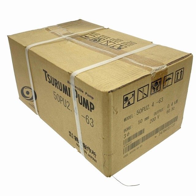 TSURUMI PUMP ツルミポンプ 200 V 60 Hz 水中ポンプ 50 PU 2.4-63 汚物用ハイスピンポンプ120014