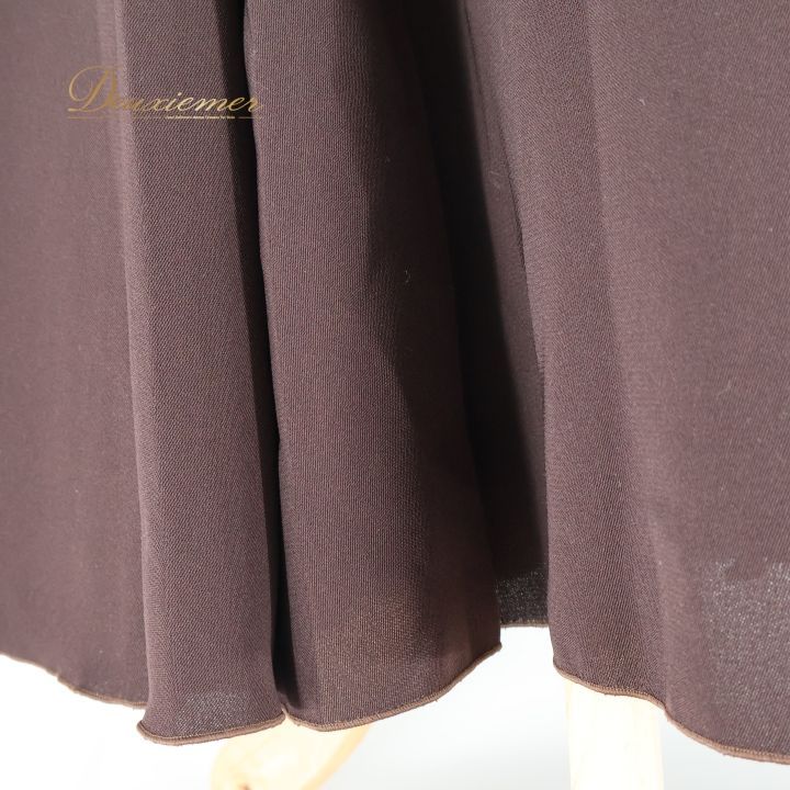 フラメンコ 衣装 ツーピース セットアップ ジャケット ファルダ スカート ペチコート 無地 茶色 atelier prima アトリエプリマ シンプル ダンス パーティ 発表会 フォーマル ブラウン系 クラシック スタイル エレガント レトロ