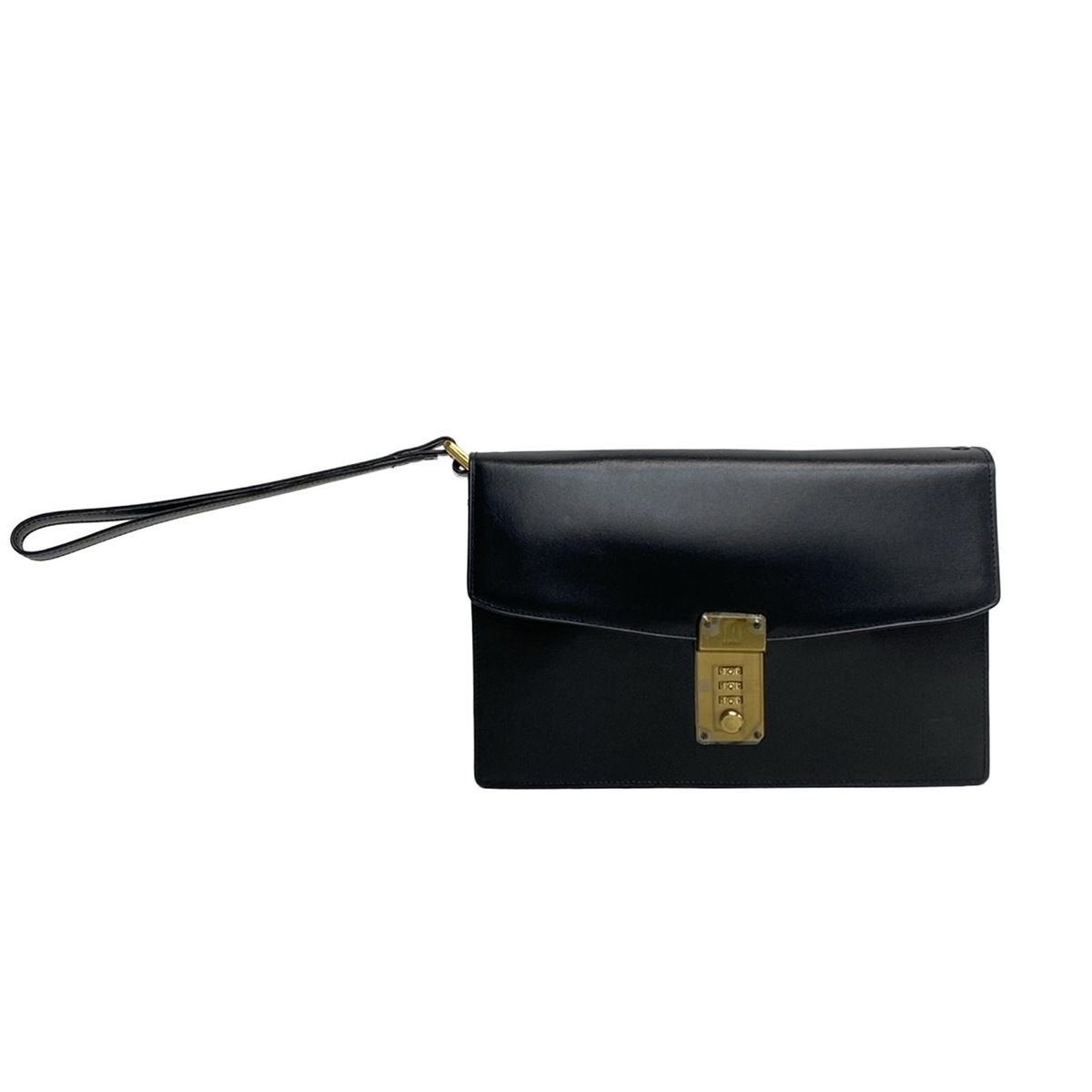 dunhill| ダンヒル セカンドバッグ - 黒 ダイヤルロックナンバー 000 レザー