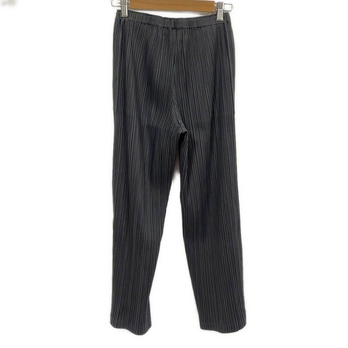 PLEATS PLEASE プリーツプリーズ パンツ サイズ1 S レディース - グレー フルレングス プリーツ ウエストゴム