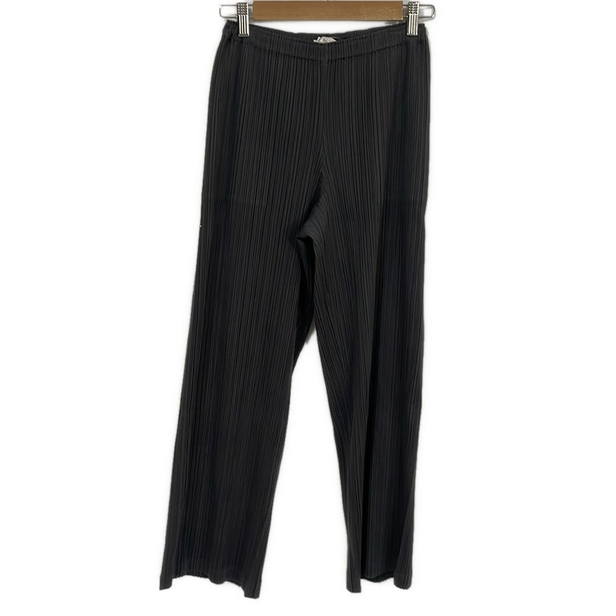 PLEATS PLEASE プリーツプリーズ パンツ サイズ1 S レディース - グレー フルレングス プリーツ ウエストゴム