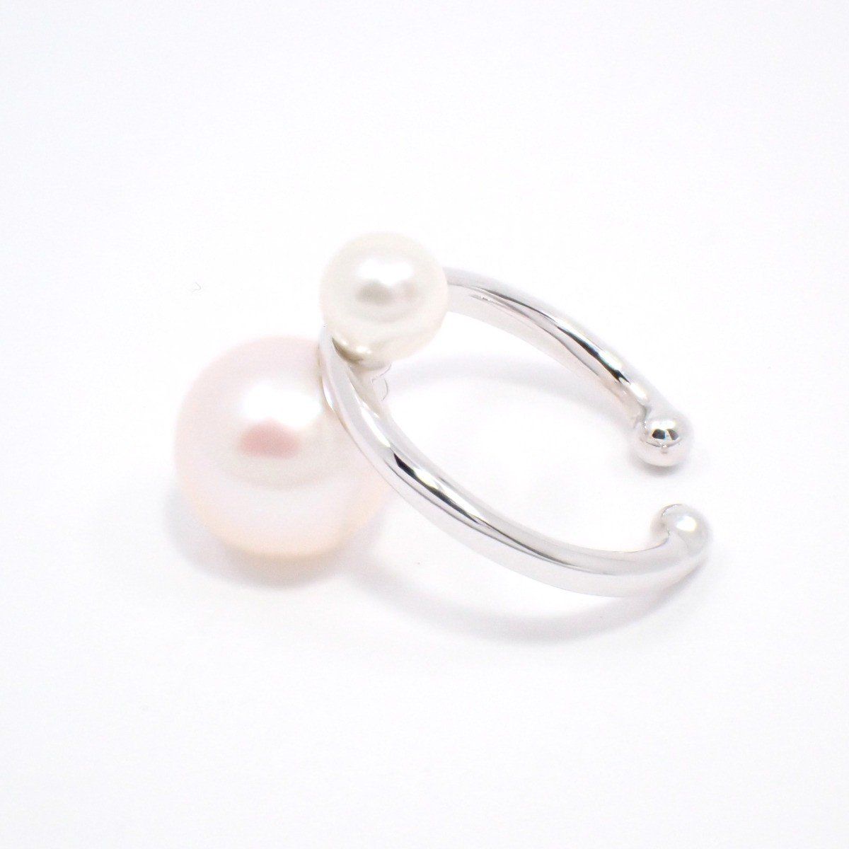 Hirotaka ヒロタカ ロジウムアコヤ イヤーカフ K 10 WG アコヤパール