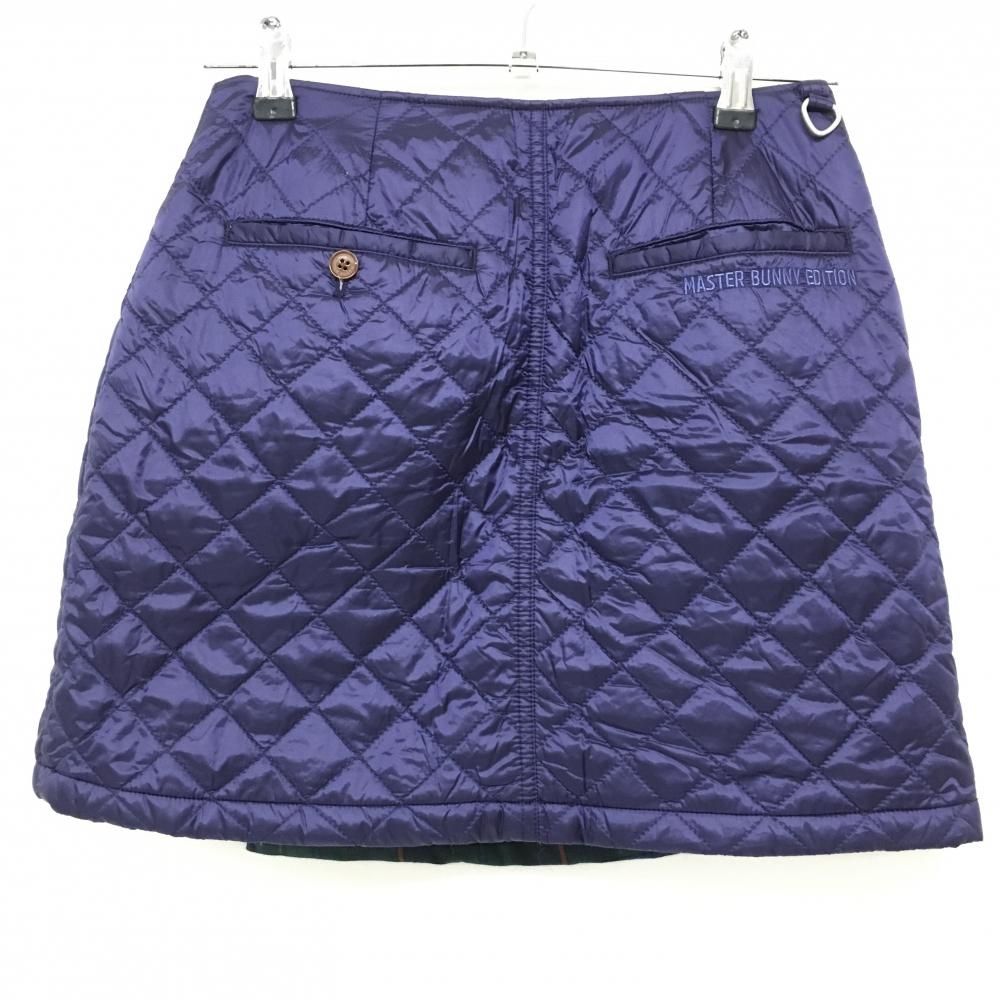 マスターバニー 中綿ラップスカート パープル×グリーン×ネイビー レディース 1 M ゴルフウェア MASTER BUNNY EDITION