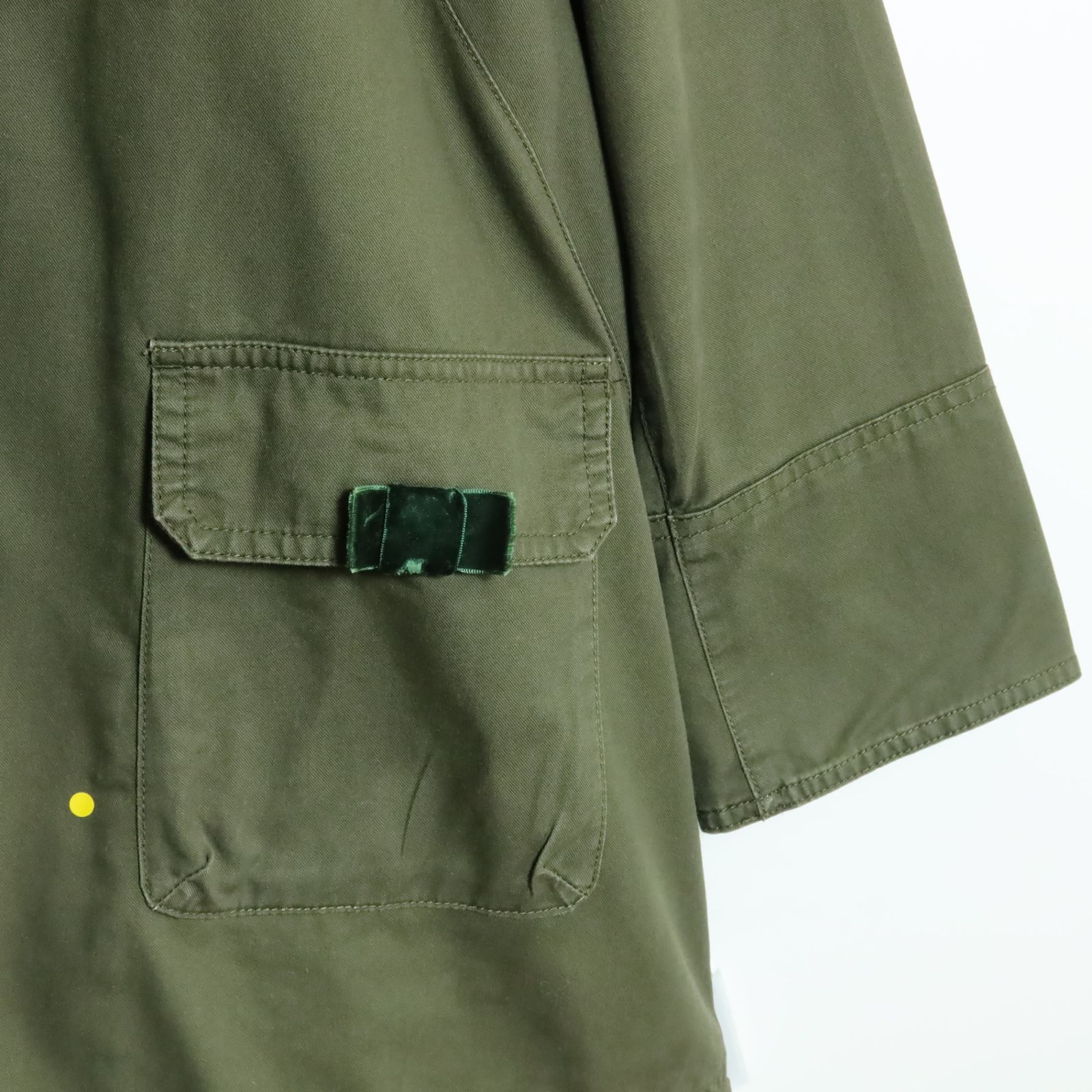 フランシュリッペ ブラック☆リボンモチーフ♪フード付きコート 大きい