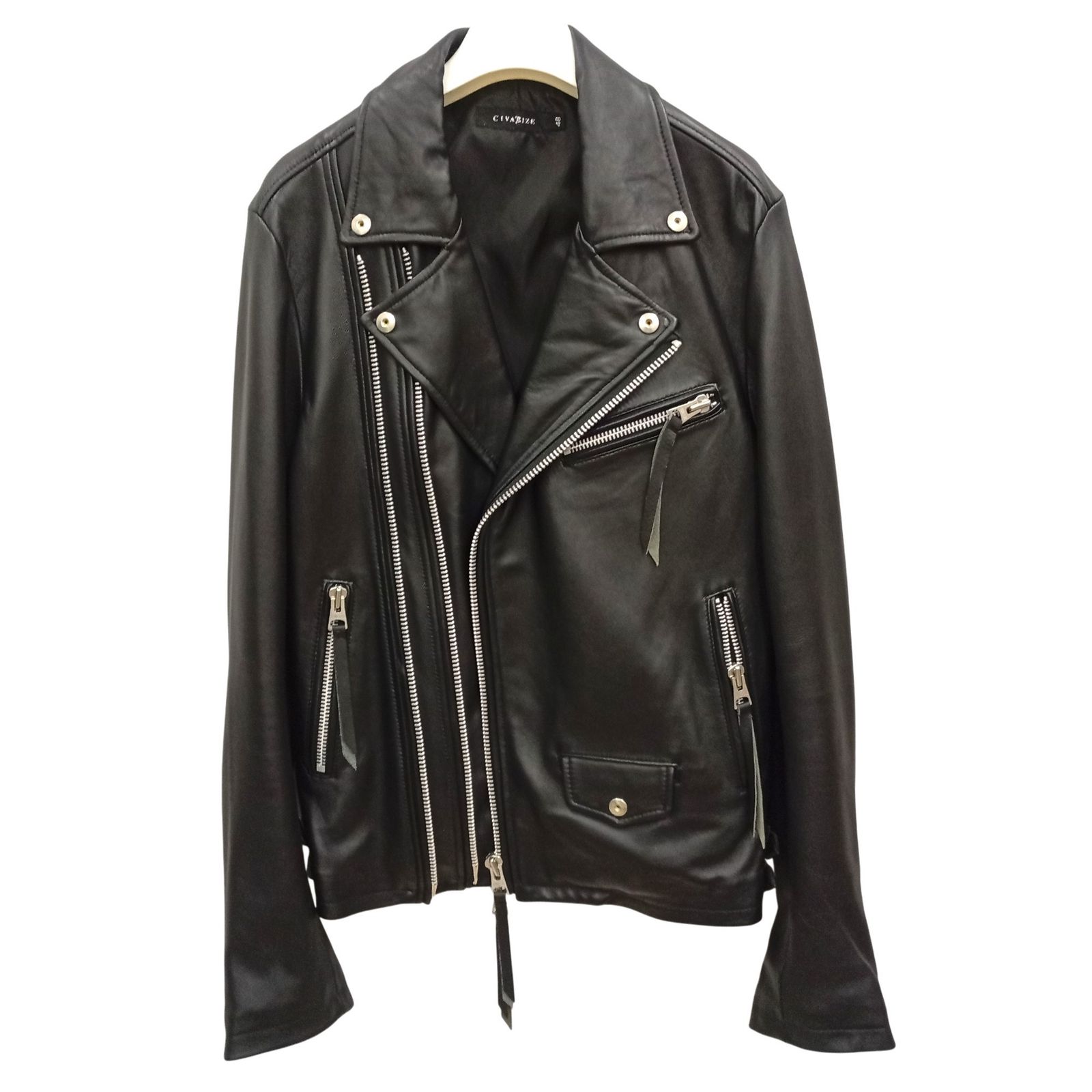 CIVARIZE ライダースレザージャケット ブラック 48号 CV18-H27
