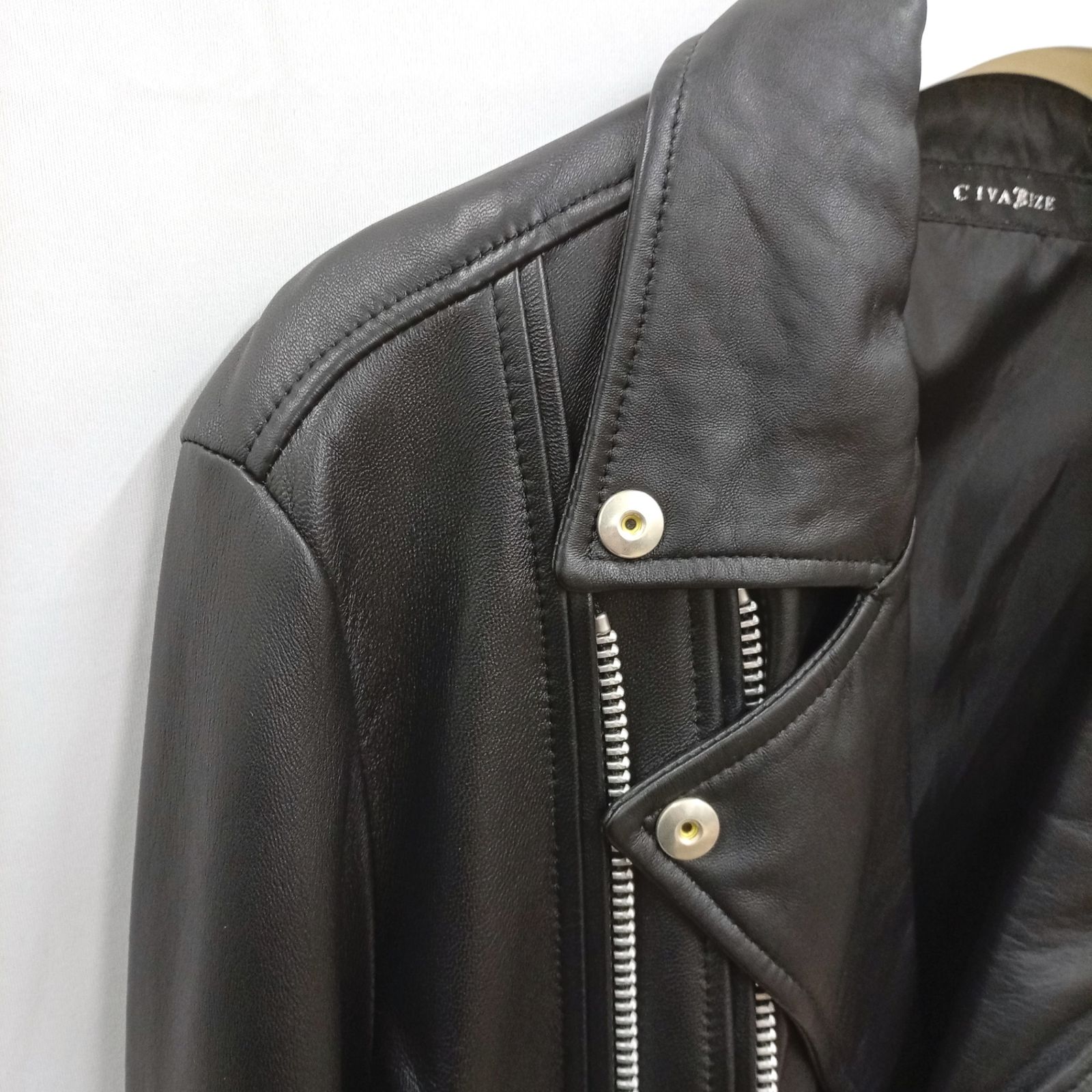 CIVARIZE ライダースレザージャケット ブラック 48号 CV18-H27