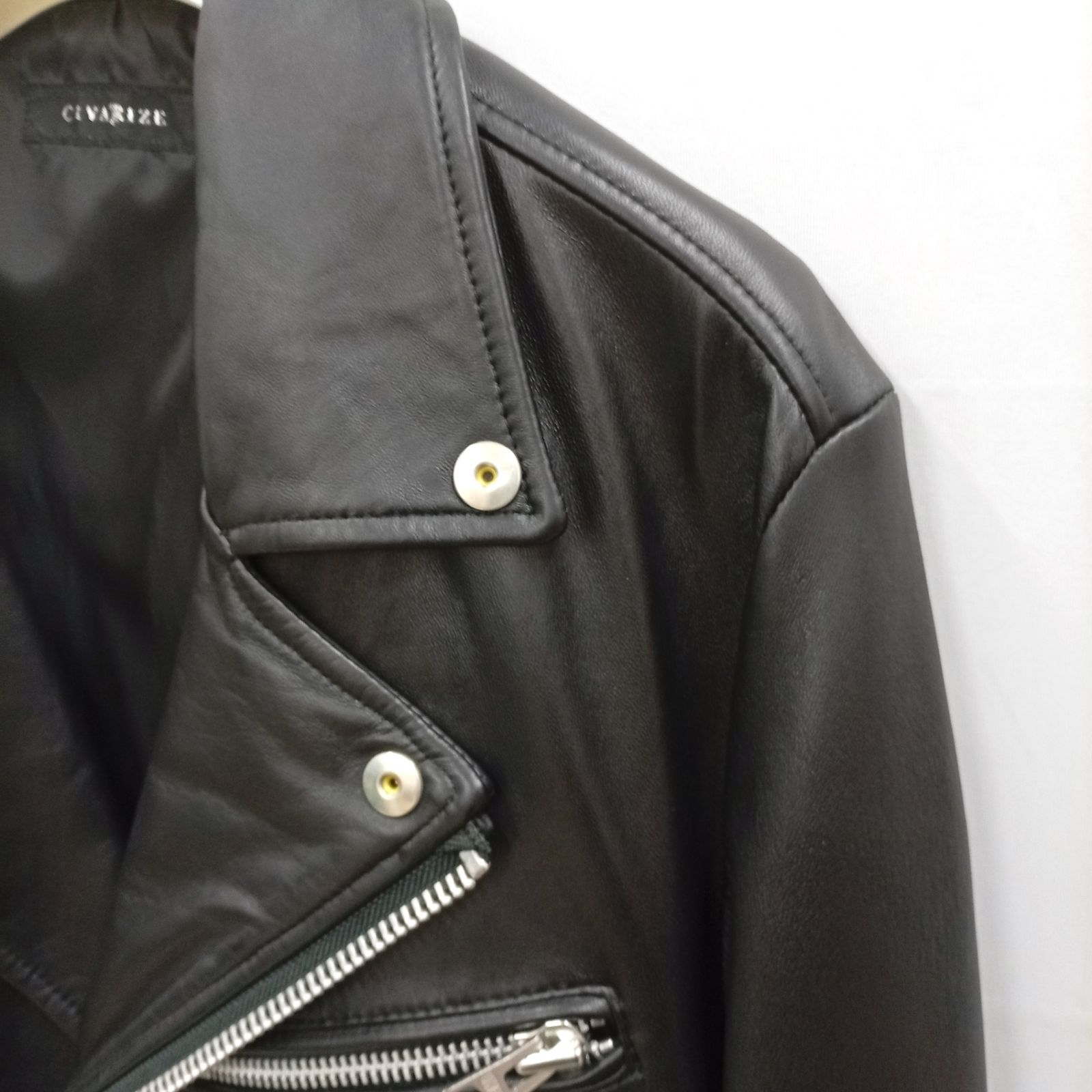 CIVARIZE ライダースレザージャケット ブラック 48号 CV18-H27