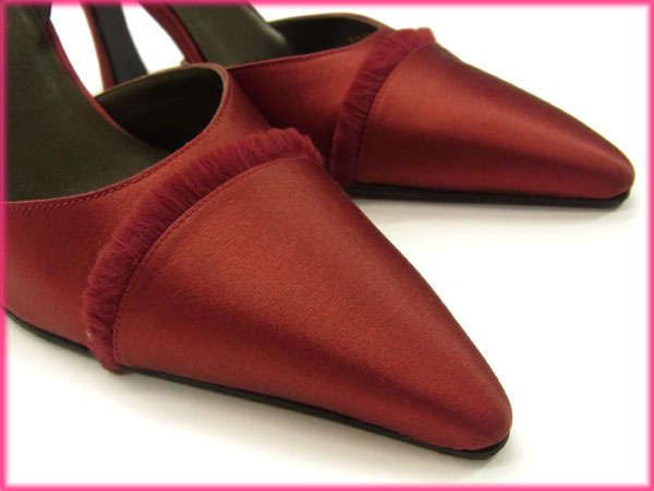 【BIGお買い物ラリー★30%OFFセール中】ヴェルサーチ VERSACE パンプス /♯35・フリンジ付き レッド レディース 中古 最大30％OFF☆新春セール】ヴェルサーチ VERSACE パンプス /♯35