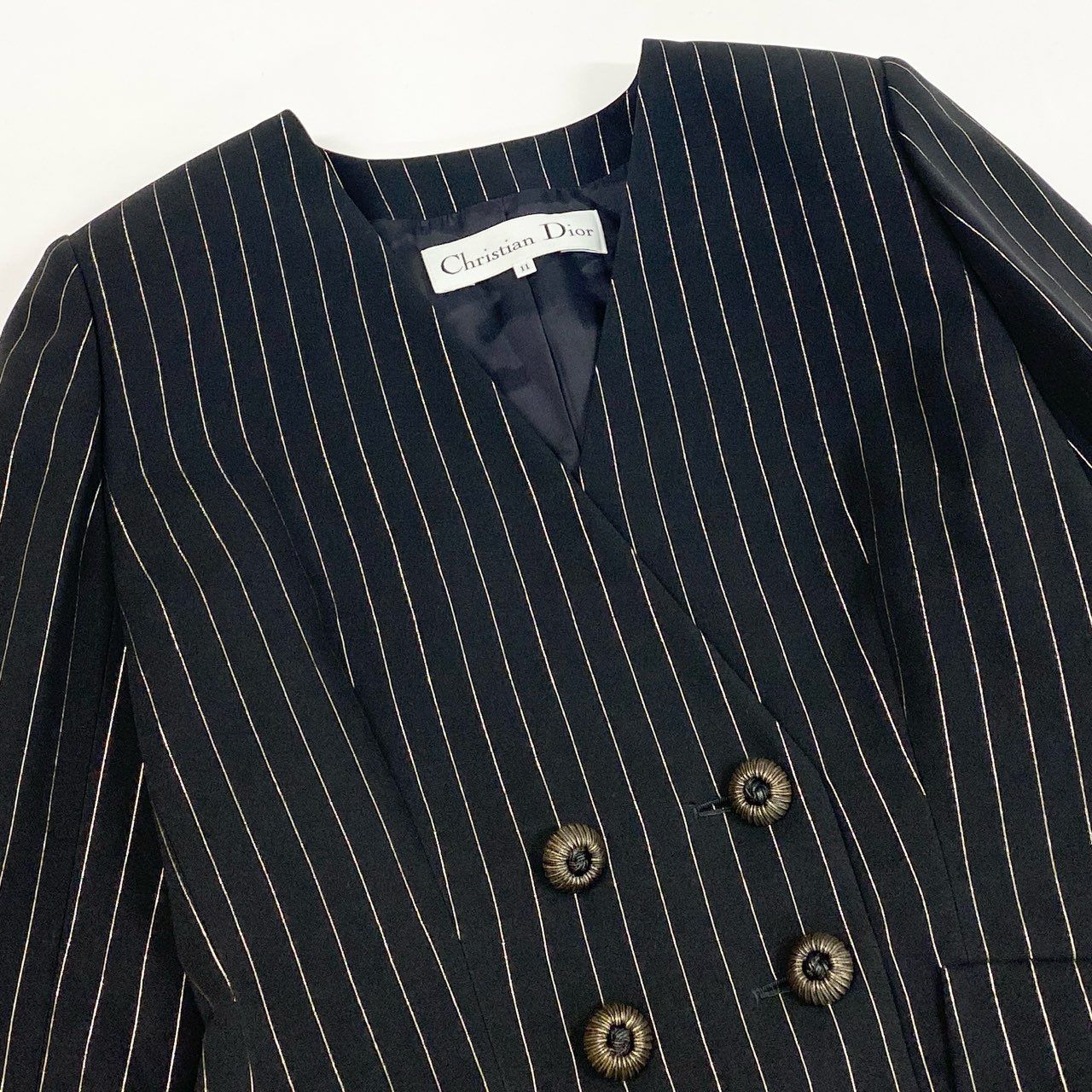 【希少】Vintage Christian Dior ダブルブレストスーツセット Christian Dior ダブルブレストスーツ グレー 成人式 Christian Dior