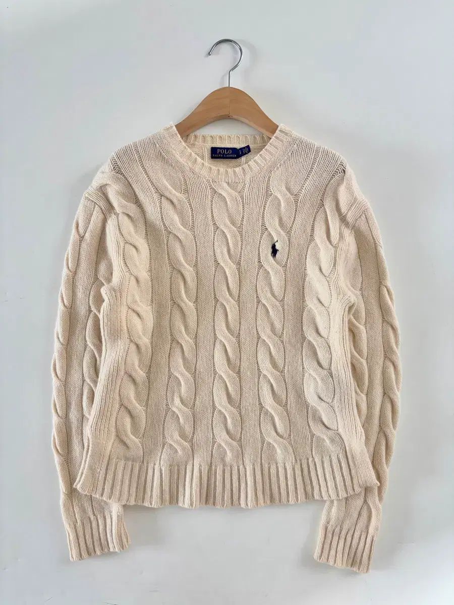 Polo ポロ ラルフローレン 新モデル カシミア10 アイボリー COLOR ケーブル ニット