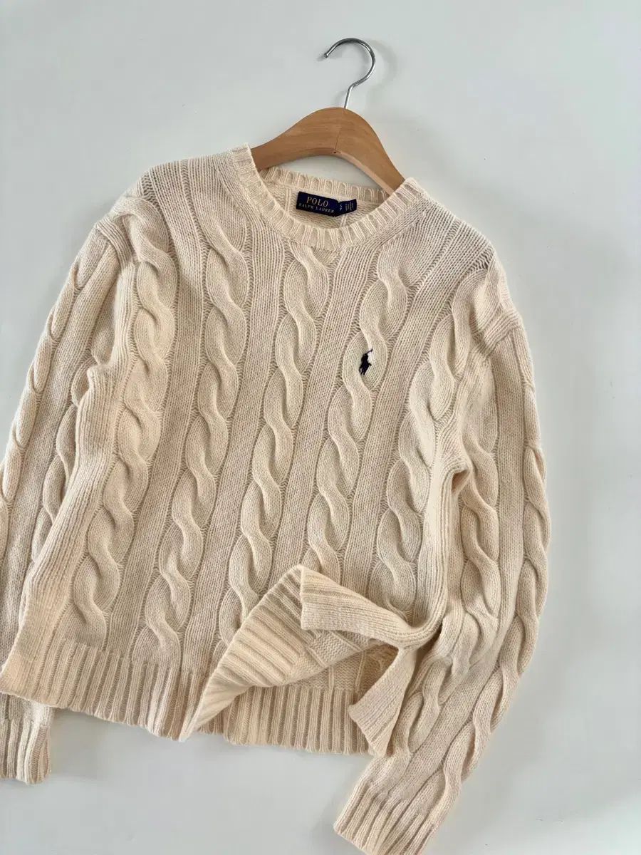 Polo ポロ ラルフローレン 新モデル カシミア10 アイボリー COLOR ケーブル ニット