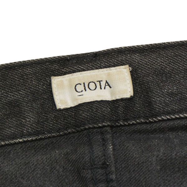 CIOTA シオタ スビンコットン 13.5oz テーパードデニム ブラックデニム