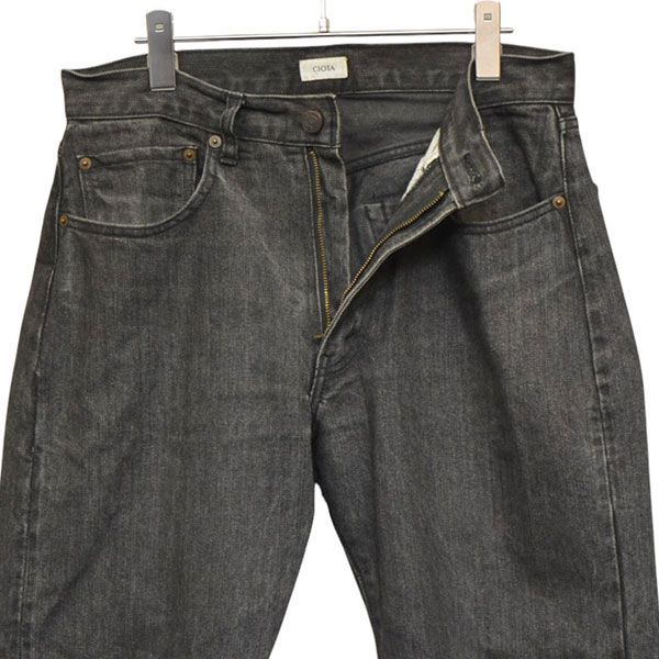 CIOTA シオタ スビンコットン 13.5oz テーパードデニム ブラックデニム
