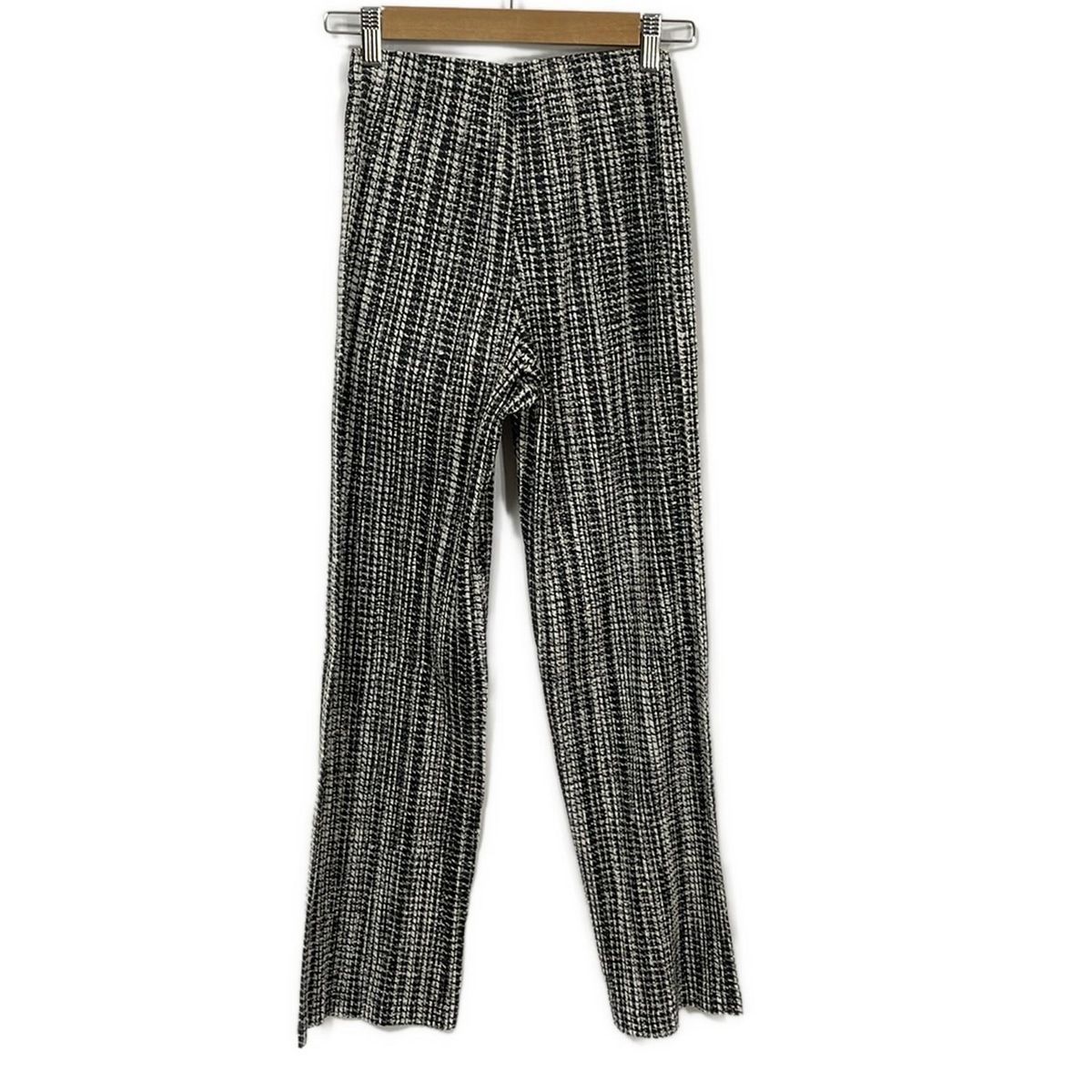 PLEATS PLEASE プリーツプリーズ パンツ サイズ1 S レディース - 白×ダークグレー×黒 フルレングス プリーツ ウエストゴム