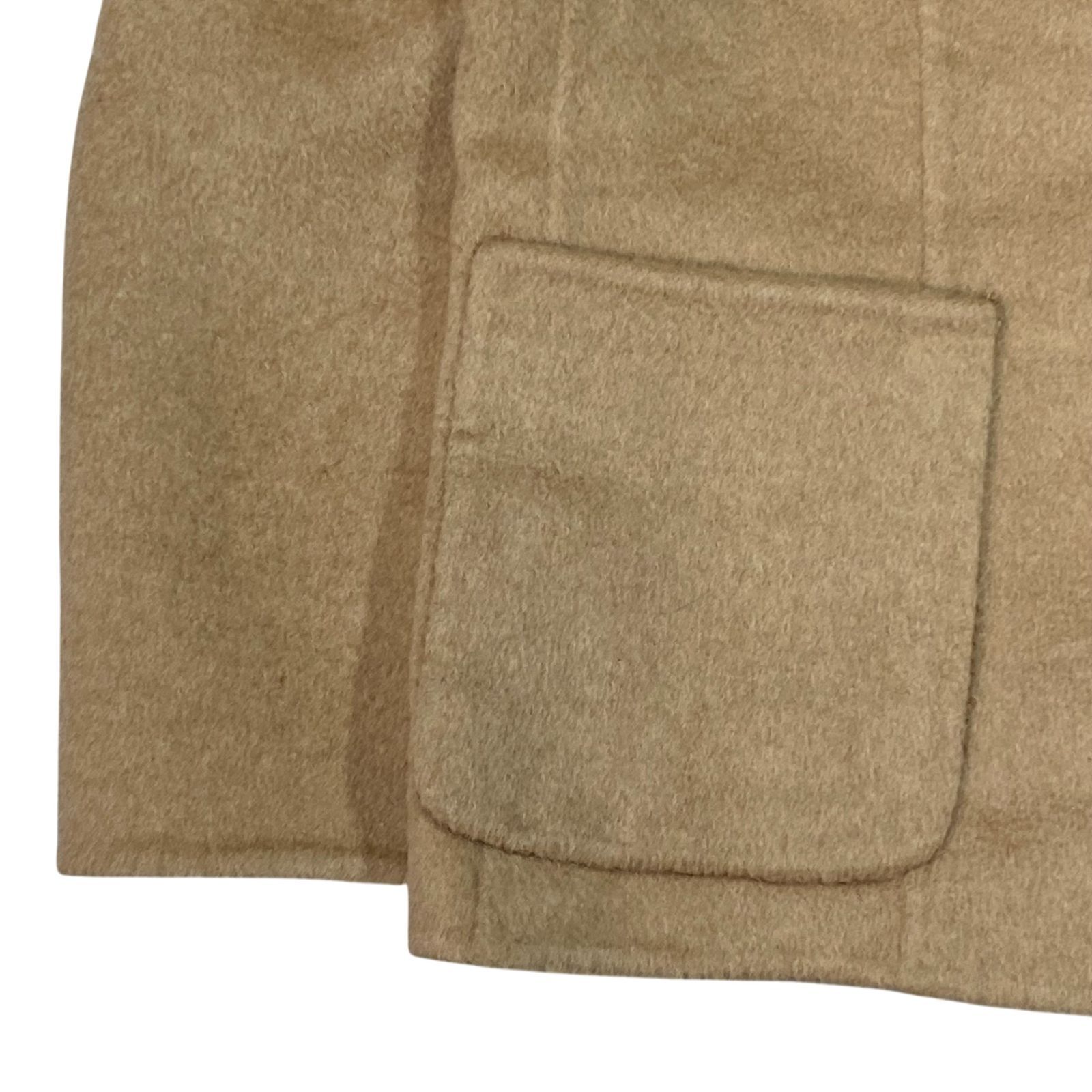 CELINE セリーヌ ダブルフェイスノーカラーショートコート 34 ベージュ