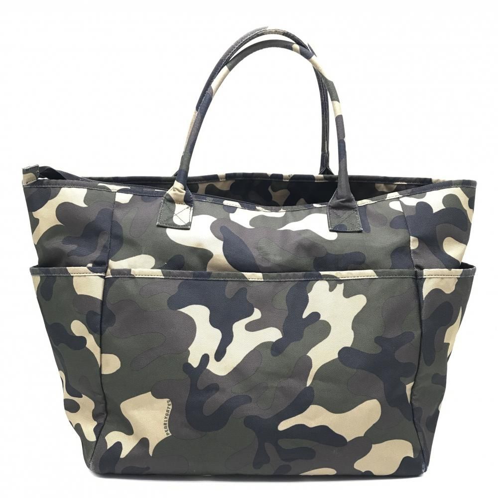 パーリーゲイツ ビッグトートバッグ カーキ×黒 カモフラ 迷彩 ニコ