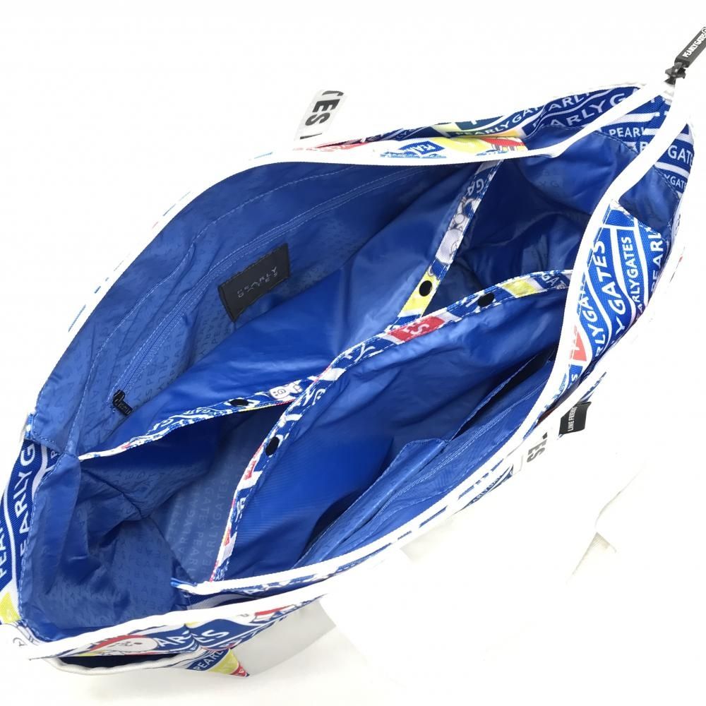 【美品】パーリーゲイツ　エナメル　ロッカーバッグ ブルー/ホワイト ギ*ス様 【美品】パーリーゲイツ エナメル ロッカーバッグ ブルー