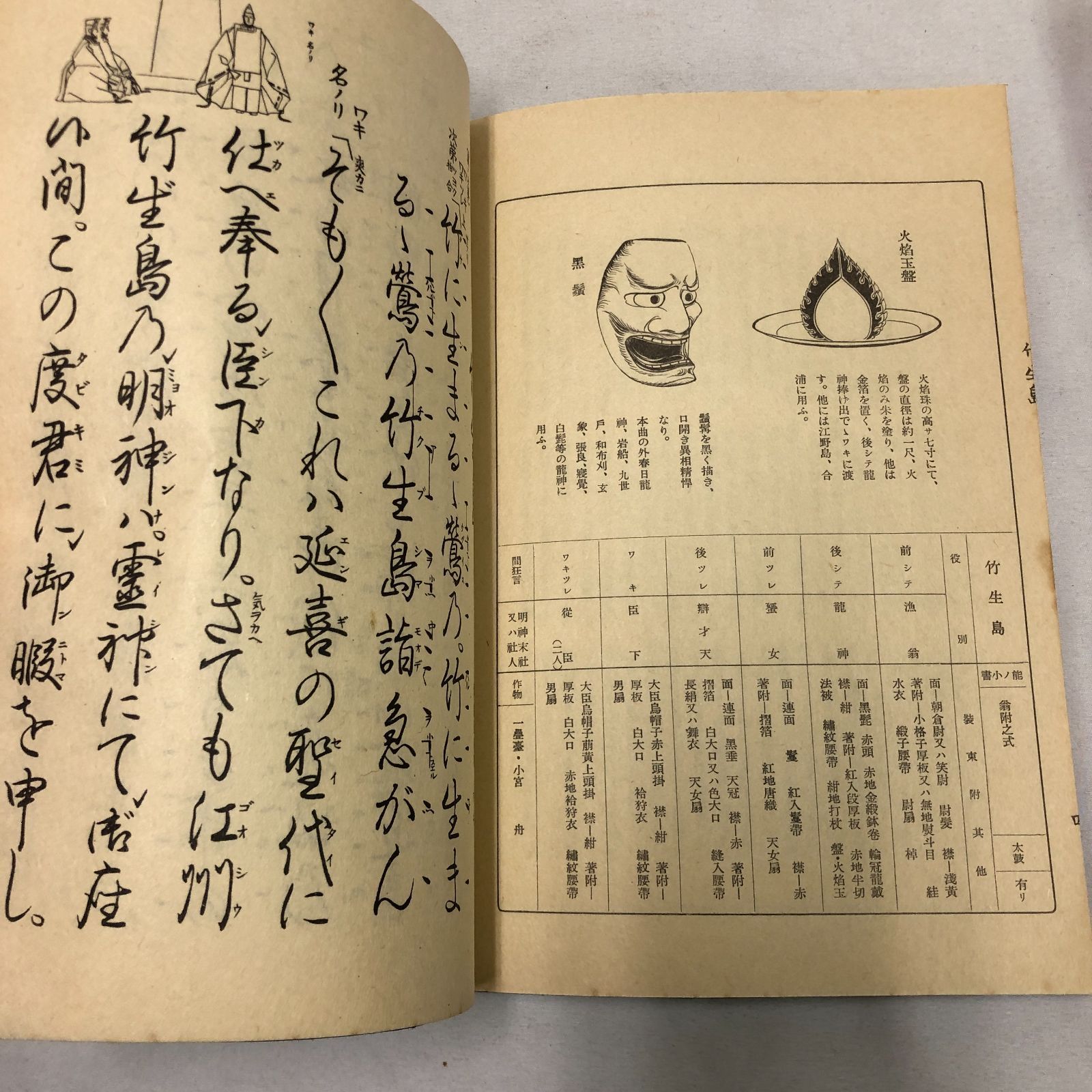 和本】能楽・観世流謡本 竹生島 五ノ一 観世流大成版特製壱番本 昭和45