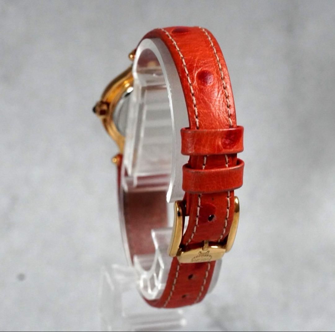 電池交換済 MCM エムシーエム ラウンド ロゴベゼル 2針 レディース ladies wacth 腕時計 クォーツ quartz 付 ヴィンテージ ニットワンピ 腕時計(クォーツ) 