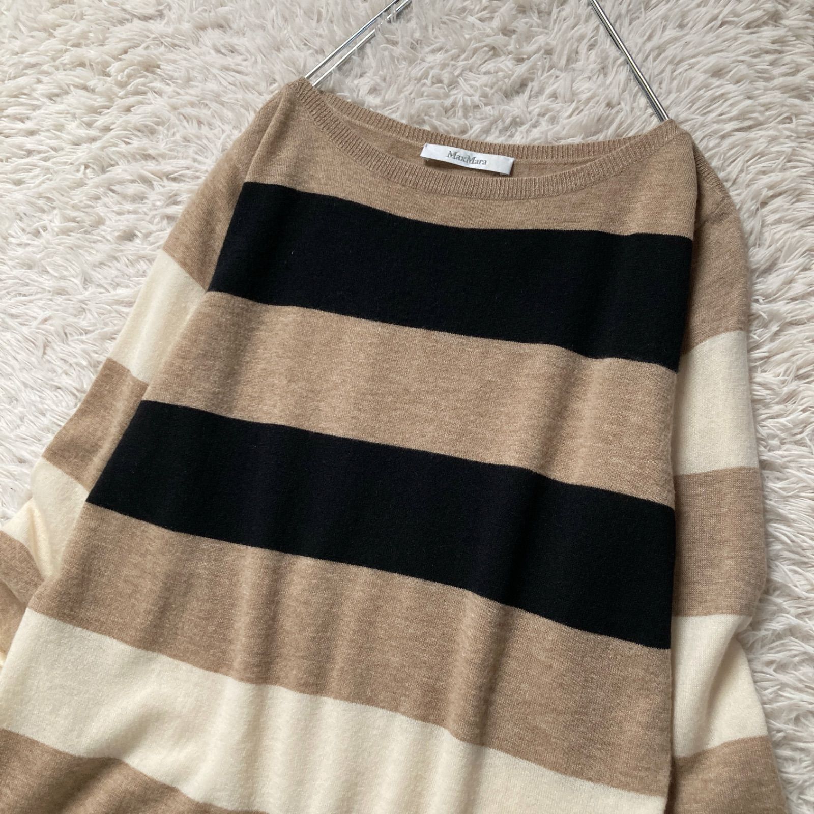 美品 マックスマーラ MaxMara 最高級白タグ カシミヤ クルーネック