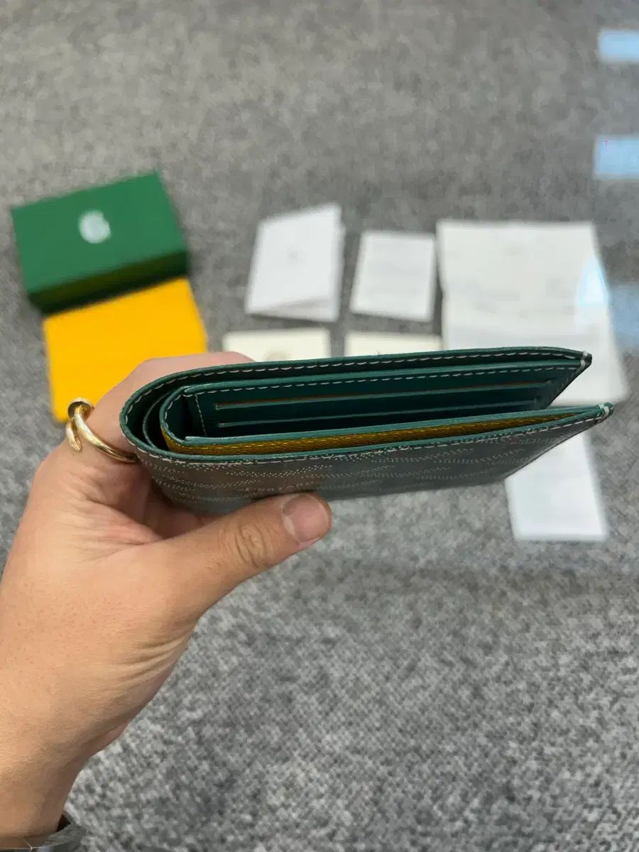 Masion Goyard ゴヤール BIG TOUARDE 二つ折り財布 グリーン - メルカリ