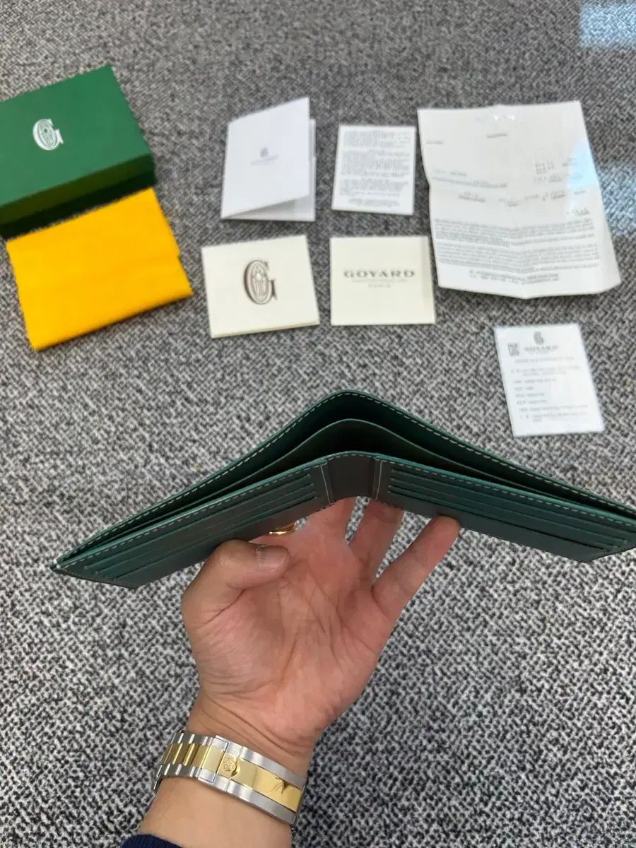 Masion Goyard ゴヤール BIG TOUARDE 二つ折り財布 グリーン - メルカリ