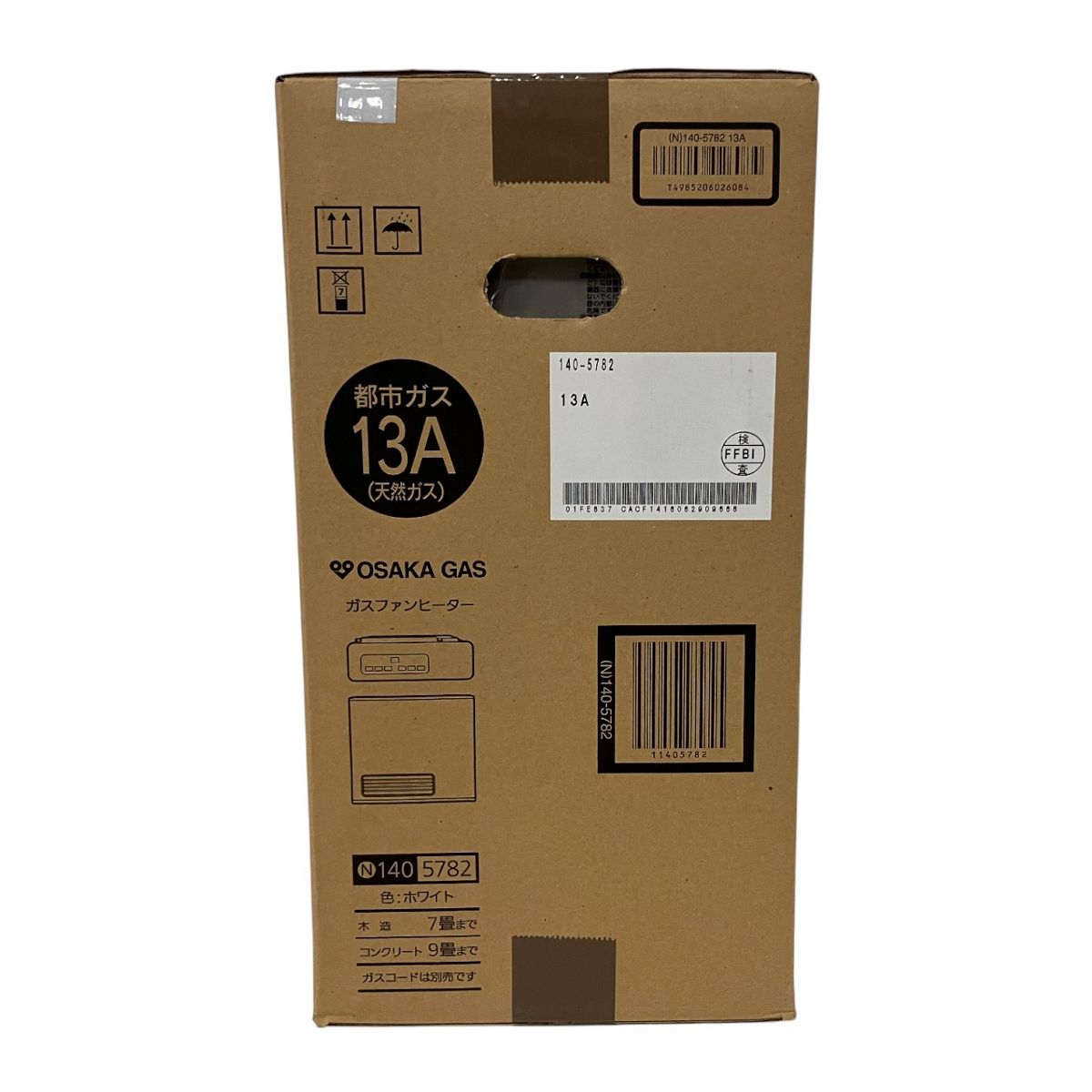 大阪ガス OSAKA GAS ガスファンヒーター 140 5782 都市ガス 13A