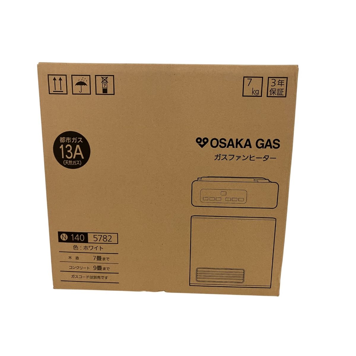大阪ガス OSAKA GAS ガスファンヒーター 140 5782 都市ガス 13A
