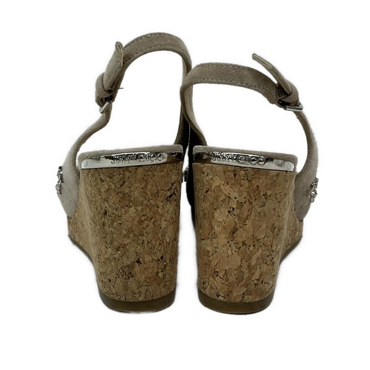 JIMMY CHOO(ジミーチュウ) サンダル 36 レディース - ベージュ スター