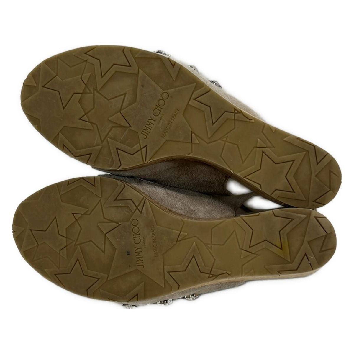 JIMMY CHOO(ジミーチュウ) サンダル 36 レディース - ベージュ スター