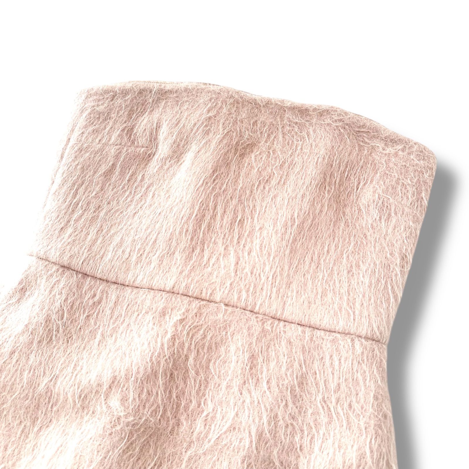 美品 MAX MARA 白タグ ベアワンピース シャギードレス ピンク 38 M