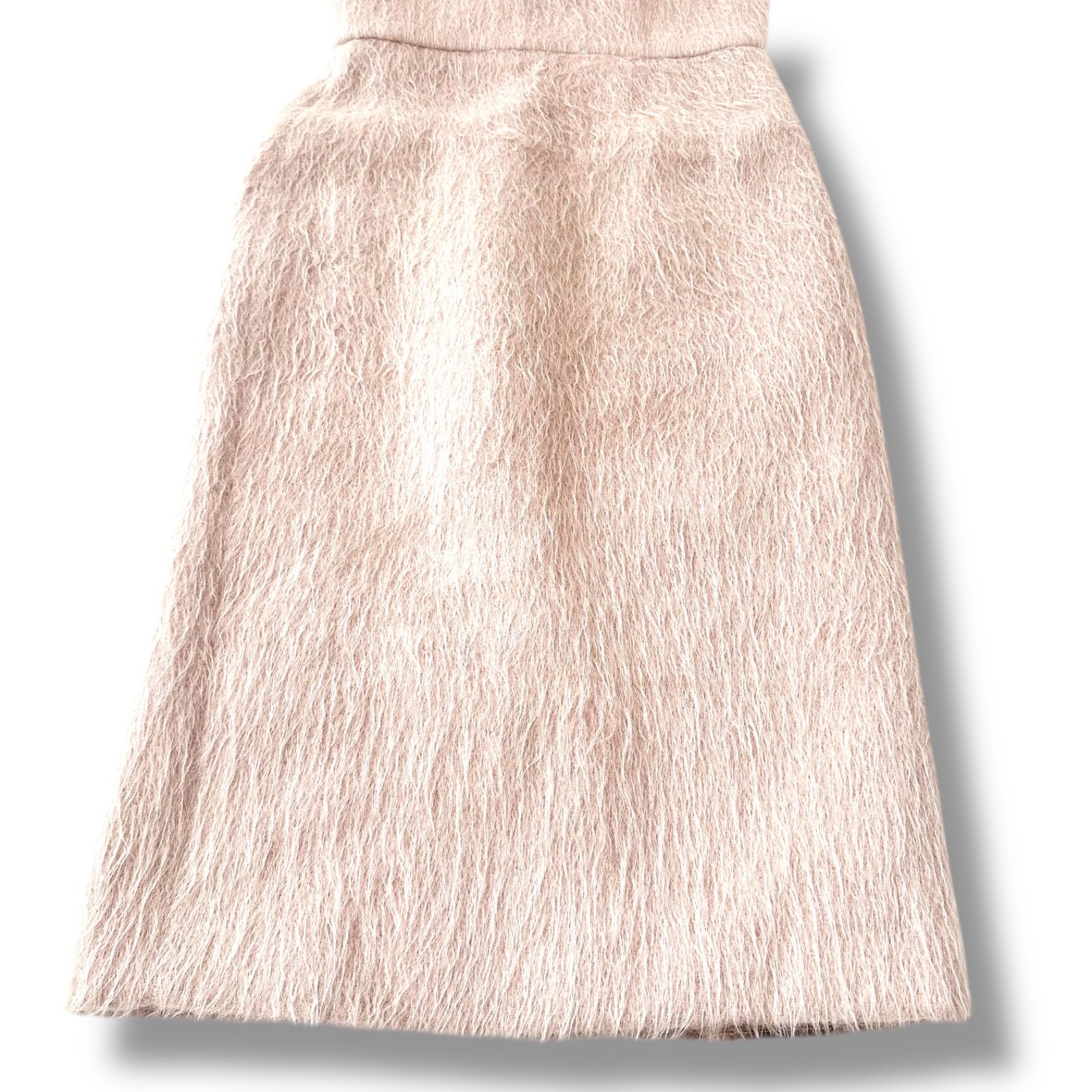 美品 MAX MARA 白タグ ベアワンピース シャギードレス ピンク 38 M