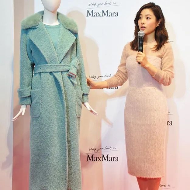 美品 MAX MARA 白タグ ベアワンピース シャギードレス ピンク 38 M