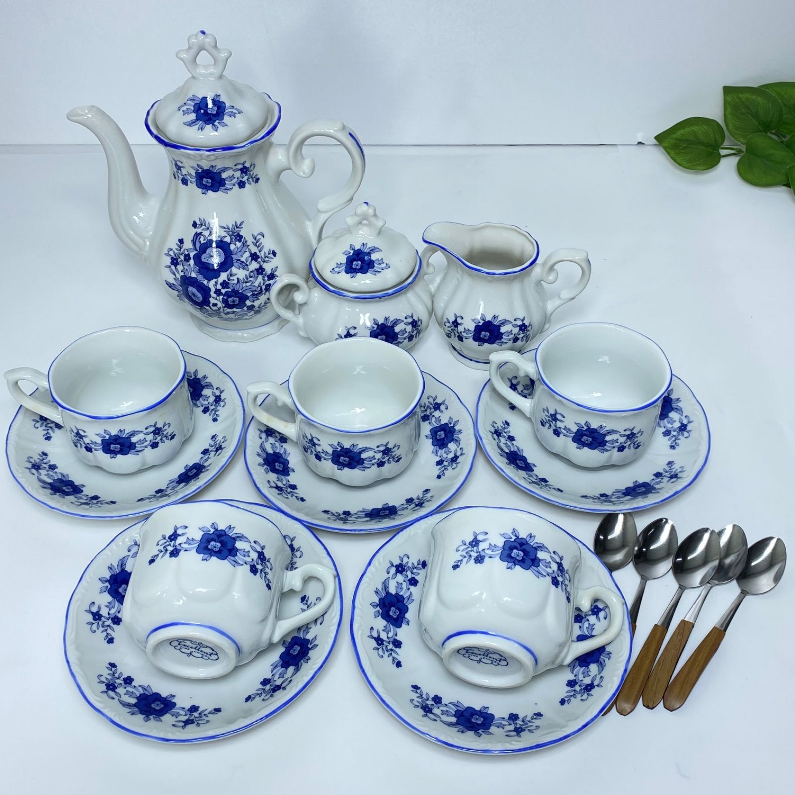 ティーポット カップ＆ソーサー5客